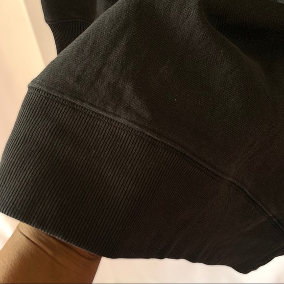 CHAMPION BLACK DRESS SHIRT COTTON CREWNECK OVERSIZED LONG  SLEEVES WOMEN SMALL - Picture 8 of 14